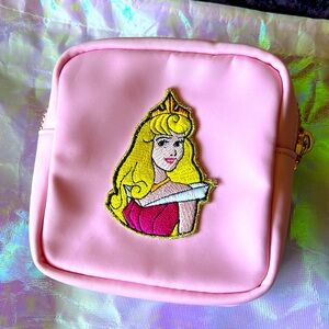 EUC SCL Flamingo Mini Pouch w/Disney patches